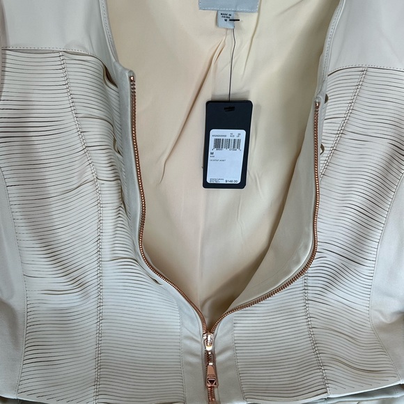 Guess Laser Cut out Leather Jacket - Picture 10 of 17